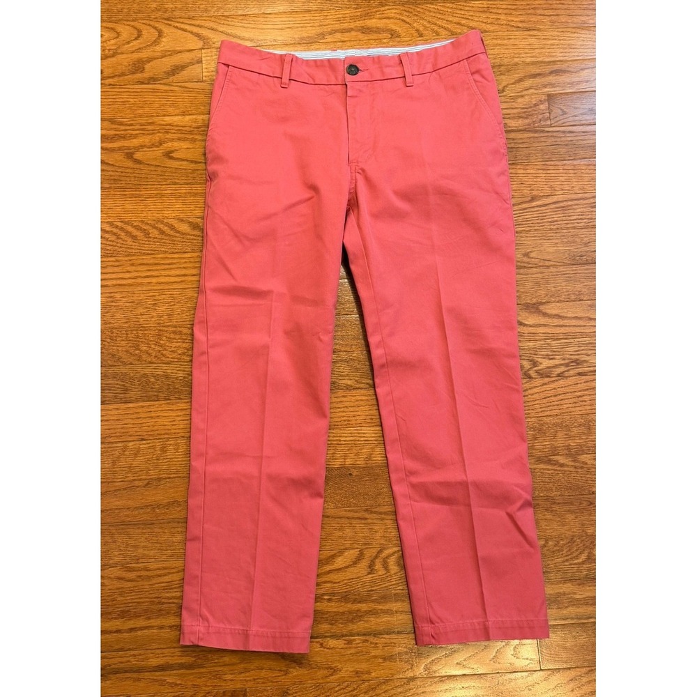 Peter Manning Chino Pants Mens 33x26 Salmon Pink Cotton Preppy Made in USA NYC